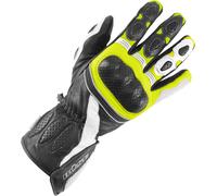 Büse Pit Lane Guanti donna, nero-bianco-giallo, taglia L per donne