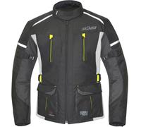 Büse Rider impermeabile Giacca tessile moto per bambini, nero/giallo, Taglia 116