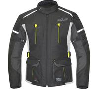 BÜSE Rider impermeabile Giacca tessile moto per bambini, nero-giallo, taglia M 164