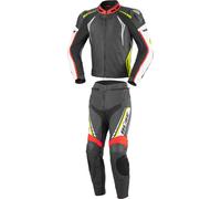 Büse Silverstone Pro Due pezzi signore vestito di cuoio, nero-bianco-rosso-giallo, taglia 42 per donne