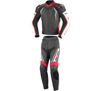 Büse Silverstone Pro, tuta in pelle 2pcs. Donne 44 female Nero/Bianco/Rosso Fluo