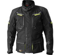 Büse Storm, giacca tessile impermeabile 58 male Nero/Giallo Fluo