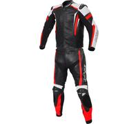 Büse Track Due pezzi da donna tuta in pelle della moto, nero/rosso, Taglia 40