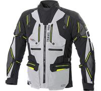 Büse Travel Pro, giacca tessile impermeabile 56 male Nero/Grigio Chiaro/Giallo Fluo