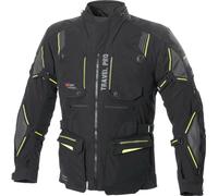 Büse Travel Pro Giacca tessile moto, nero/grigio/giallo, Taglia 48