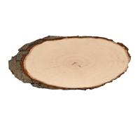 Bütic - Disco di legno di frassino ovale B-Ware - Disco di corteccia per albero rettificato, dimensioni: circa 40 cm di lunghezza
