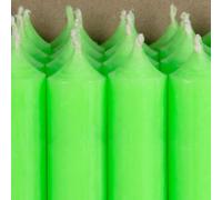 Bütic GmbH Candele al neon colorate, 180 mm x 22 mm, durata: 8 ore, inodore, a bassa fuliggine con combustione senza residui, colore: verde neon, set da 4 pezzi