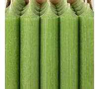 Bütic GmbH Candele colorate, 180 mm x 22 mm, durata: 8 ore, inodore, a bassa fuliggine con combustione senza residui, colore: verde giada, set da 4 pezzi