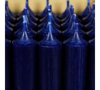Bütic GmbH Candele colorate, lunghezza 180 mm, diametro 22 mm, combustione senza residui, colore: blu scuro, set da 4 pezzi