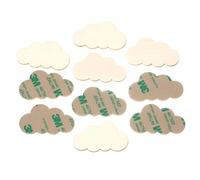 Bütic GmbH Nuvole di legno V1, 1-10 cm, autoadesive, ideali come decorazione da parete per fai da te e dipingere, dimensioni: nuvole di 3 cm di larghezza, confezione da 10 pezzi