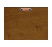 Bütic - Portablocco in legno di teak a forma standard, per DIN A3 A4 A5 A6, in compensato di betulla da 3 mm e sigillato con vernice trasparente resistente, formato: A3 orizzontale, morsetto: morsetto