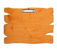 Bütic Toscana - Portablocco in legno per DIN A3 A4 A5 A6 in compensato di betulla da 3 mm e sigillato con vernice trasparente resistente, formato: A3 orizzontale, morsetto: morsetto argento
