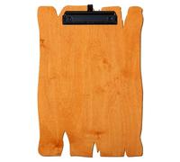 Bütic Toscana - Portablocco in legno per DIN A3 A4 A5 A6 in compensato di betulla da 3 mm e sigillato con vernice trasparente resistente, formato: A4 alto, morsetto: morsetto nero