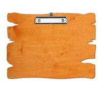 Bütic Toscana - Portablocco in legno per DIN A3 A4 A5 A6 in compensato di betulla da 3 mm e sigillato con vernice trasparente resistente, formato: A4 orizzontale, morsetto: morsetto argento