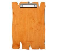 Bütic Toscana - Portablocco in legno per DIN A3 A4 A5 A6 in compensato di betulla da 3 mm e sigillato con vernice trasparente resistente, formato: A4 alto, morsetto: morsetto argento