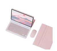 Bueuwe Custodia con Tastiera per Huawei Enjoy 2/C3 da 10,1 Pollici, Tastiera Bluetooth Wireless Staccabile, Mouse Bluetooth,Soft Pink