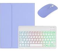 Bueuwe Custodia con Tastiera per Lenovo Tab M11 / Tab K11 LTE 11" 2024, Custodia con Tastiera Wireless Staccabile retroilluminata con Mouse,Viola