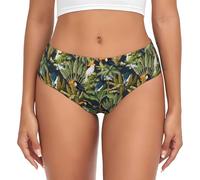 Buewutiry Biancheria intima da donna - carino tucano cacatua calamo comodo elastico da donna, Nero, 3XL