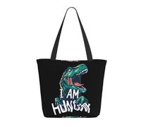 Buewutiry - Borsa a tracolla leggera a forma di dinosauri affamati - Borsa a mano per infermiere, spiaggia - Borsa grande da donna alla moda con cerniera