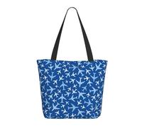 Buewutiry Borsa da viaggio da donna, borsa a tracolla leggera con aeroplani nel cielo, borsa da infermiera, borsa da spiaggia da donna, alla moda, grande, con cerniera