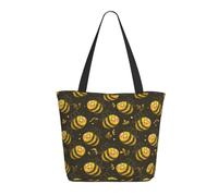 Buewutiry Borsa da viaggio da donna borsa a tracolla leggera e carina con disegno di api cartone animato per infermiere spiaggia borsa a mano da donna grande borsa alla moda per