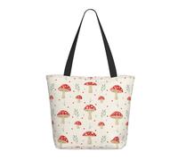 Buewutiry Borsa da viaggio da donna con motivo a fungo leggero e piatto da viaggio borsa a tracolla per infermiere borsa da spiaggia da donna grande borsa da donna alla moda con cerniera