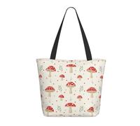 Buewutiry Borsa da viaggio da donna, da lavoro, leggera, con stampa a fungo, borsa a tracolla da infermiera, borsa da spiaggia da donna, alla moda, grande, con cerniera