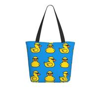 Buewutiry - Borsa da viaggio da donna, design cartone animato leggero e carino anatra con occhiali _ Una borsa a tracolla per infermiera, borsa da spiaggia da donna, borsa grande e moderna per