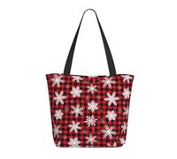 Buewutiry Borsa da viaggio da donna per lavoro leggera a scacchi natale infermiera spiaggia borsa a mano donna grande moda borsa donna donna con cerniera