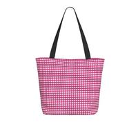 Buewutiry Borsa da viaggio da donna per lavoro leggera a scacchi rosa borsa a tracolla per infermiere borsa da spiaggia donna grande moda borsa da donna con cerniera