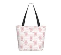 Buewutiry Borsa da viaggio donna borsa a tracolla leggera a forma di maiale carino per infermiere spiaggia borsa a mano donna grande moda borsa da donna con chiusura