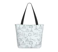Buewutiry Borsa da viaggio donna borsa a tracolla leggera con stampa equazione matematica borsa a mano per infermiere spiaggia borsa a mano donna grande borsa alla moda