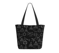 Buewutiry Borsa da viaggio donna borsa a tracolla leggera con stampa matematica nera per infermiere spiaggia borsa grande moda donna con cerniera