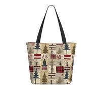 Buewutiry Borsa da viaggio donna da lavoro leggera rustica a quadri foresta capanna borsa a tracolla borsa da infermiera borsa da spiaggia donna grande borsa da donna alla moda con