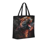 Buewutiry - Borsa grande da donna - Borsa a mano riutilizzabile con cerniera, borsa da spiaggia da donna, borsa fresca per mamma tigre per mamma, adatta per ospedale, spiaggia,