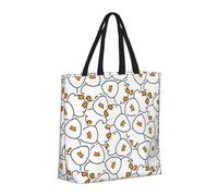 Buewutiry - Borsa grande da donna - Borsa a mano riutilizzabile con cerniera, borse da spiaggia da donna, linee semplici, borsa carina a forma di anatra per la mamma, adatta per