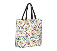 Buewutiry - Borsa grande da donna - Borsa a mano riutilizzabile con cerniera, borse da spiaggia da donna, Labrador Retriever Dog No.1004 per mamma, adatto per ospedale, spiaggia