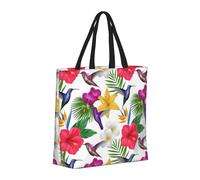 Buewutiry - Borsa grande da donna - Borsa a mano riutilizzabile con cerniera, borse da spiaggia da donna, colibrì No.J91, borsa per mamma, adatta per ospedale, spiaggia, viaggi