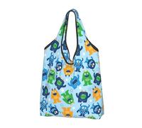 Buewutiry Borsa grande da donna - Borsa leggera per mostri cartone animato riutilizzabile pieghevole borse della spesa per generi alimentari borse di stoffa lavoro spiaggia viaggio con manici
