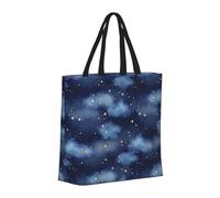 Buewutiry Borsa grande da donna - Borsa riutilizzabile con cerniera, borse da spiaggia per donne, cielo stellato, borsa per mamma, adatta per ospedale, spiaggia, viaggi, shopping