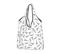 Buewutiry - Borse da donna grandi e leggere riutilizzabili con manici a forma di Torre Eiffel Parigi - Borse per la spesa in tessuto per lavoro, spiaggia e viaggi