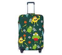 Buewutiry Copertura protettiva per bagagli da viaggio, con mostro sportivo, antigraffio, adatta per bagagli da 45,7 a 81,7 cm, Nero , x-large