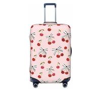 Buewutiry Copertura protettiva per bagagli da viaggio, con papillon rosso e bacche rosse, antigraffio, adatta per bagagli da 45,7 a 81,7 cm, nero, Medium
