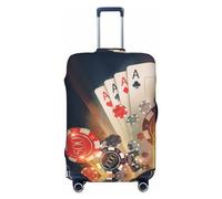 Buewutiry Copertura protettiva per bagagli da viaggio, con patatine da poker da casinò, lavabile, per bagagli da 45,7 a 81,7 cm, Nero, Large
