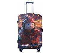 Buewutiry Copertura protettiva per bagagli da viaggio, con scritta "Merry Christmas", n. 119, antigraffio, adatta per bagagli da 45,7 a 81,7 cm, Nero , x-large