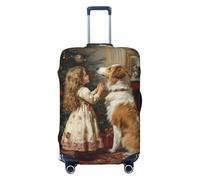 Buewutiry Copertura protettiva per bagagli da viaggio, con scritta "Merry Christmas", n. 132, antigraffio, adatta per bagagli da 45,7 a 81,7 cm, Nero, Large