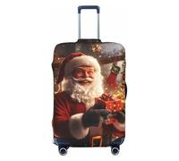 Buewutiry Copertura protettiva per bagagli da viaggio, con scritta "Merry Christmas", n. 173, antigraffio, adatta per bagagli da 45,7 a 81,7 cm, Nero, Large