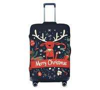 Buewutiry Copertura protettiva per bagagli da viaggio, con scritta "Merry Christmas", n. 236, antigraffio, adatta per bagagli da 45,7 a 81,7 cm, Nero , x-large