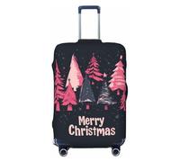 Buewutiry Copertura protettiva per bagagli da viaggio, con scritta "Merry Christmas", n. 302, antigraffio, adatta per bagagli da 45,7 a 81,7 cm, Nero , x-large