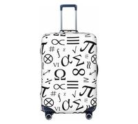 Buewutiry Copertura protettiva per bagagli da viaggio, con stampa con simboli matematici, antigraffio, adatta per bagagli da 45,7 a 81,7 cm, Nero , x-large